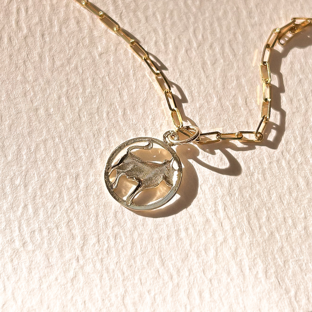 Taurus Pendant Solid 9k Yellow Gold