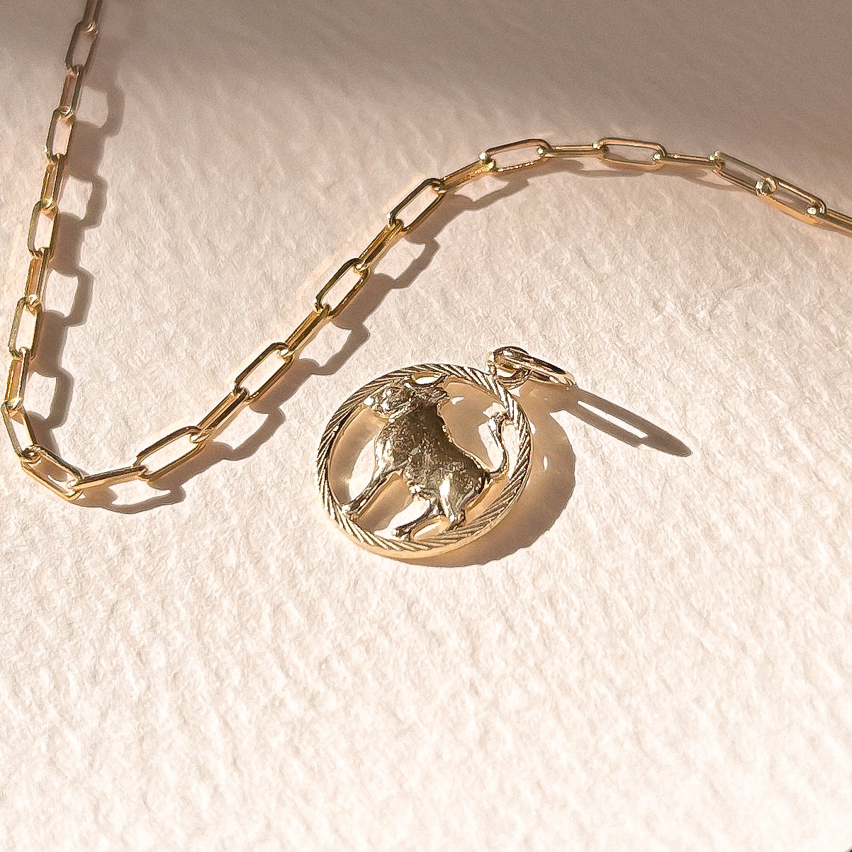 Taurus Pendant Solid 9k Yellow Gold