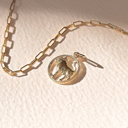 Taurus Pendant Solid 9k Yellow Gold