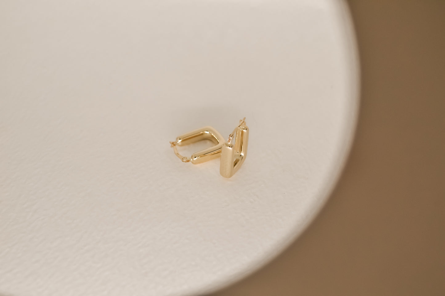 Teo 9k Solid Yellow Gold Hoops