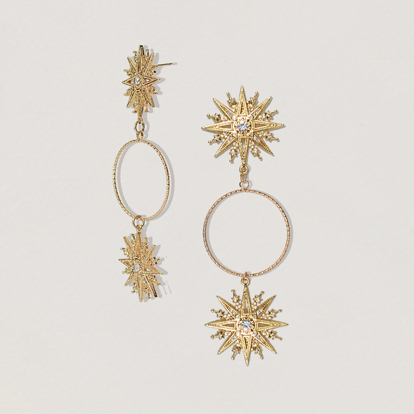 modern gold earrings valentina wedding