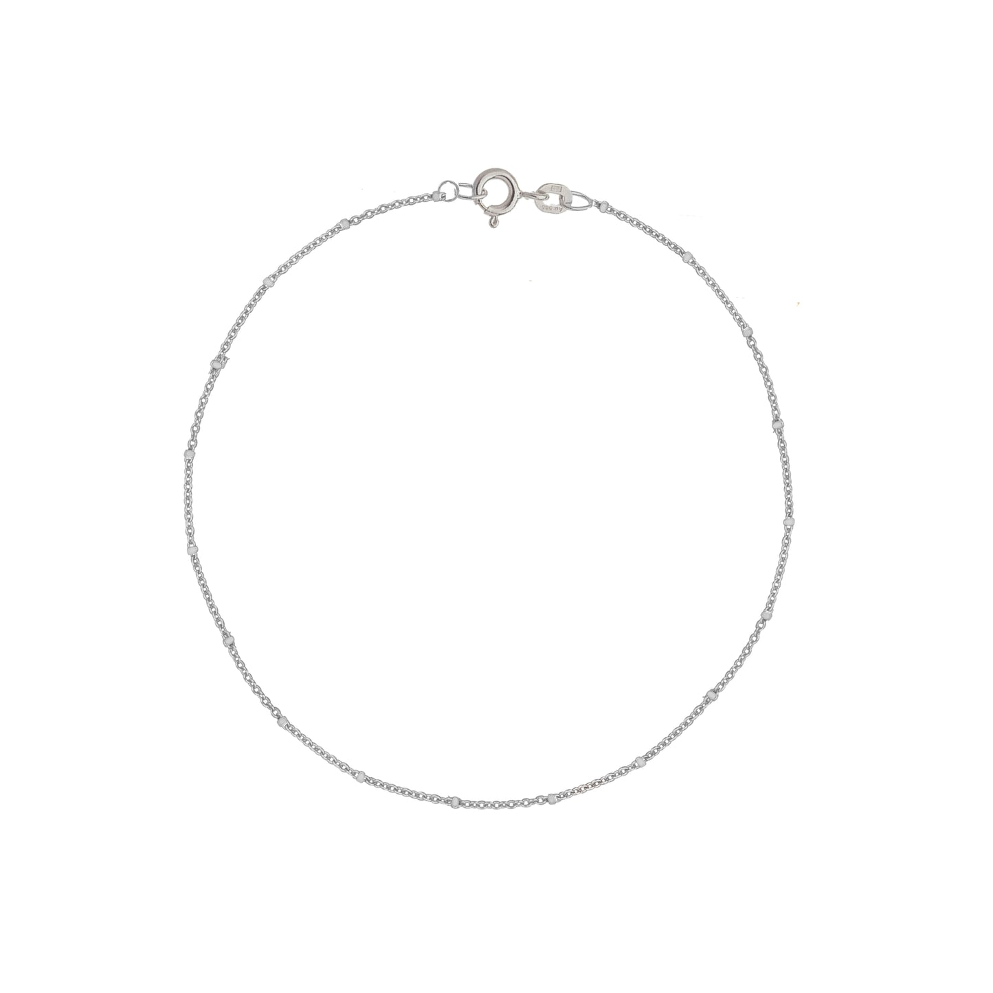 Satellite Chain Bracelet in Solid 9k White Gold
