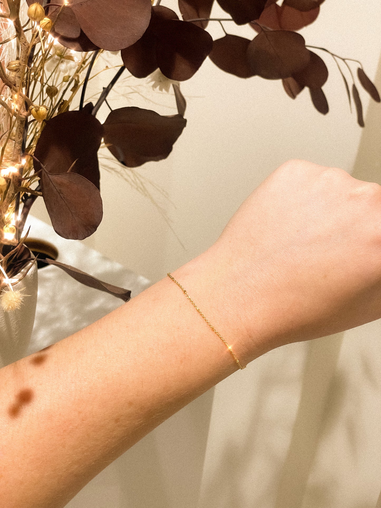 Satellite Chain Bracelet in Solid 9k Yellow Gold