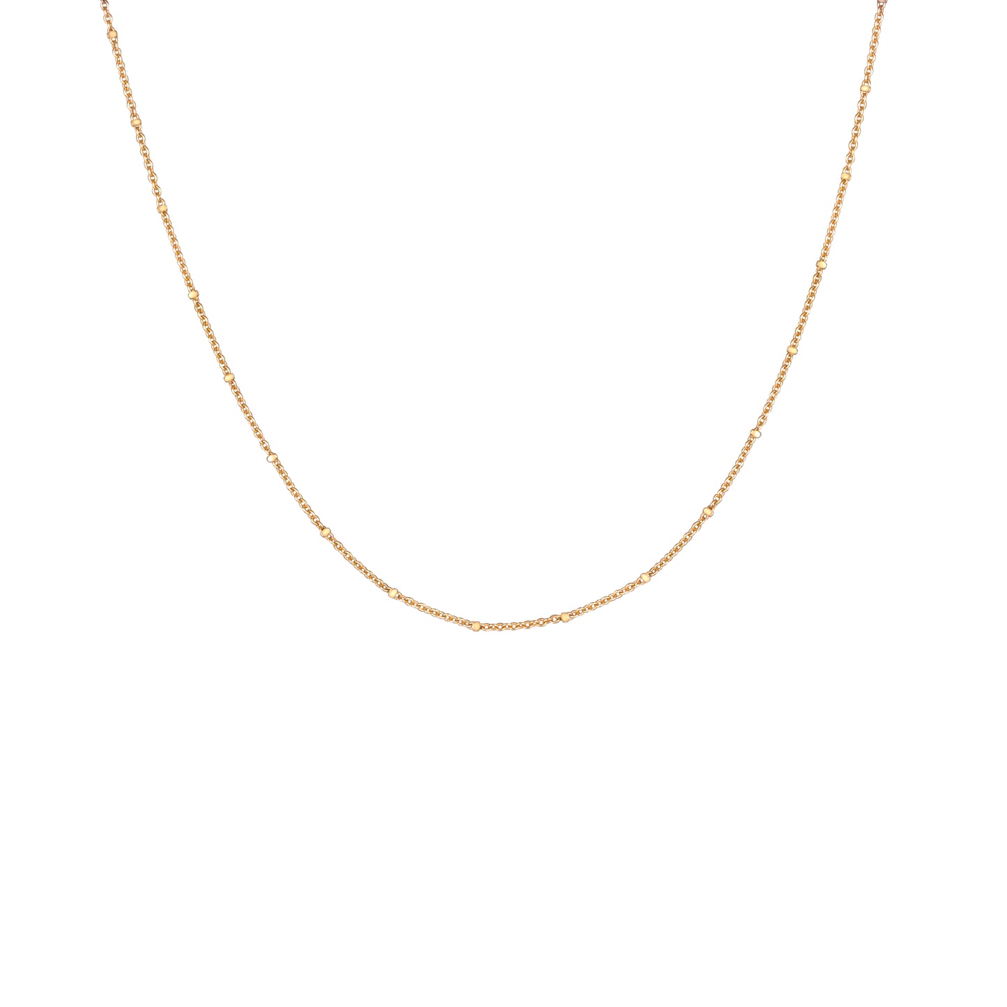 Satellite Chain Necklace in Solid 9k Yellow Gold
