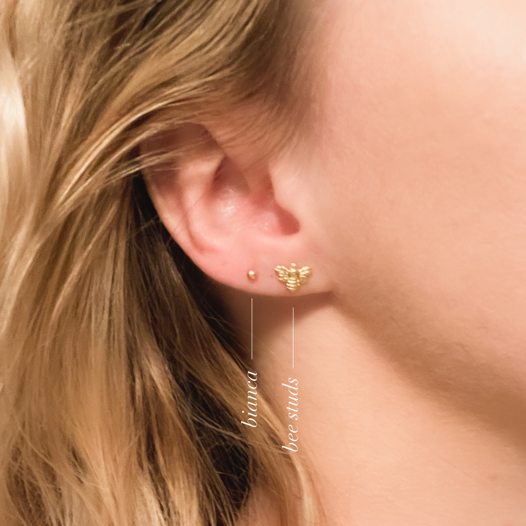 Bianca Silver Ball Studs