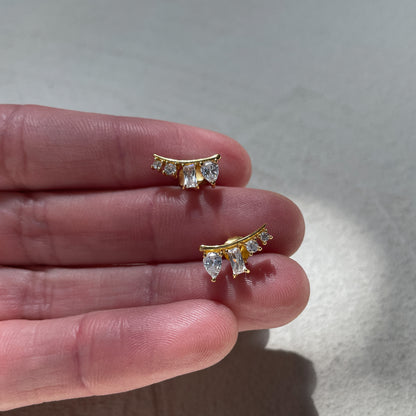 Allegra Studs in Gold & CZ