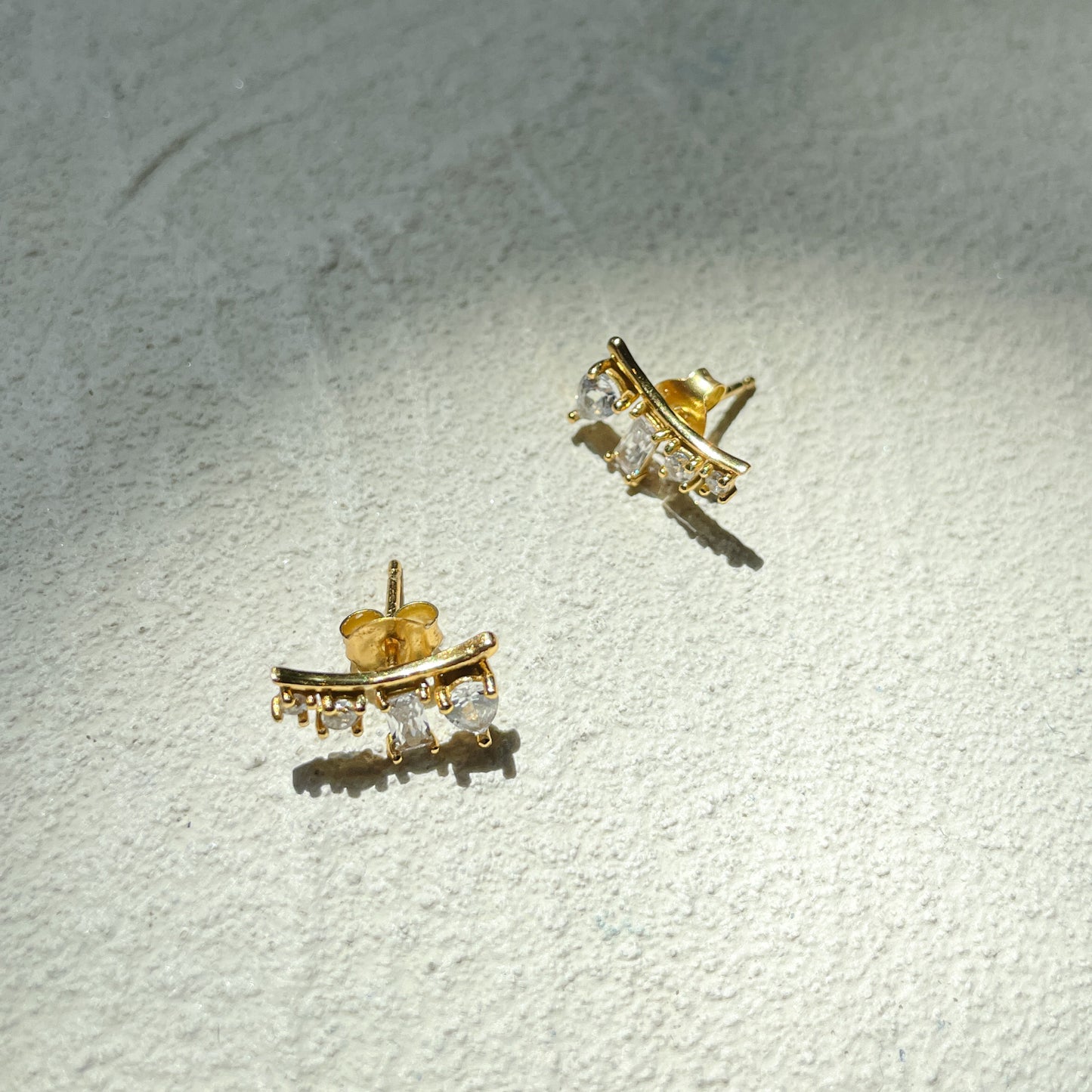 Allegra Studs in Gold & CZ