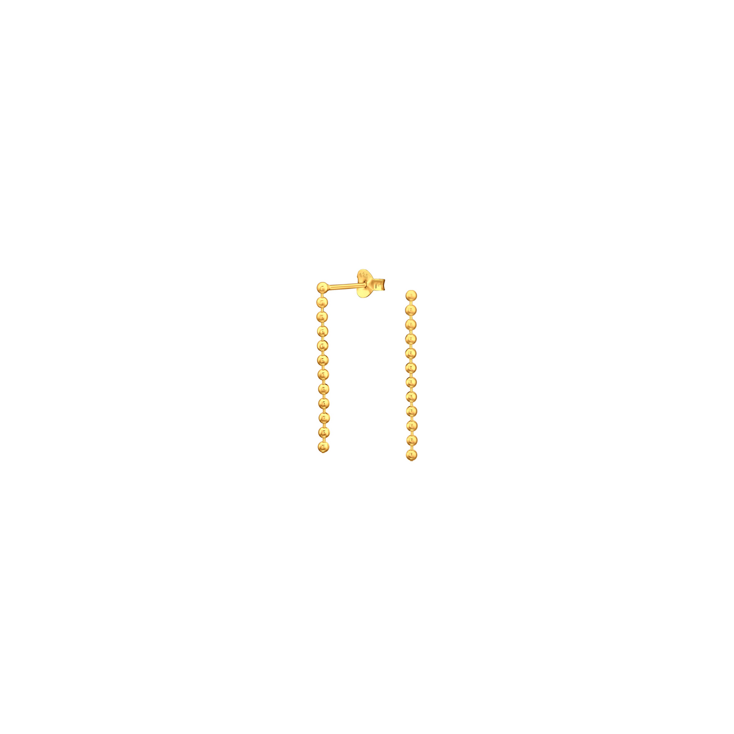 Kendall Gold Bead Chain Drop Earrings