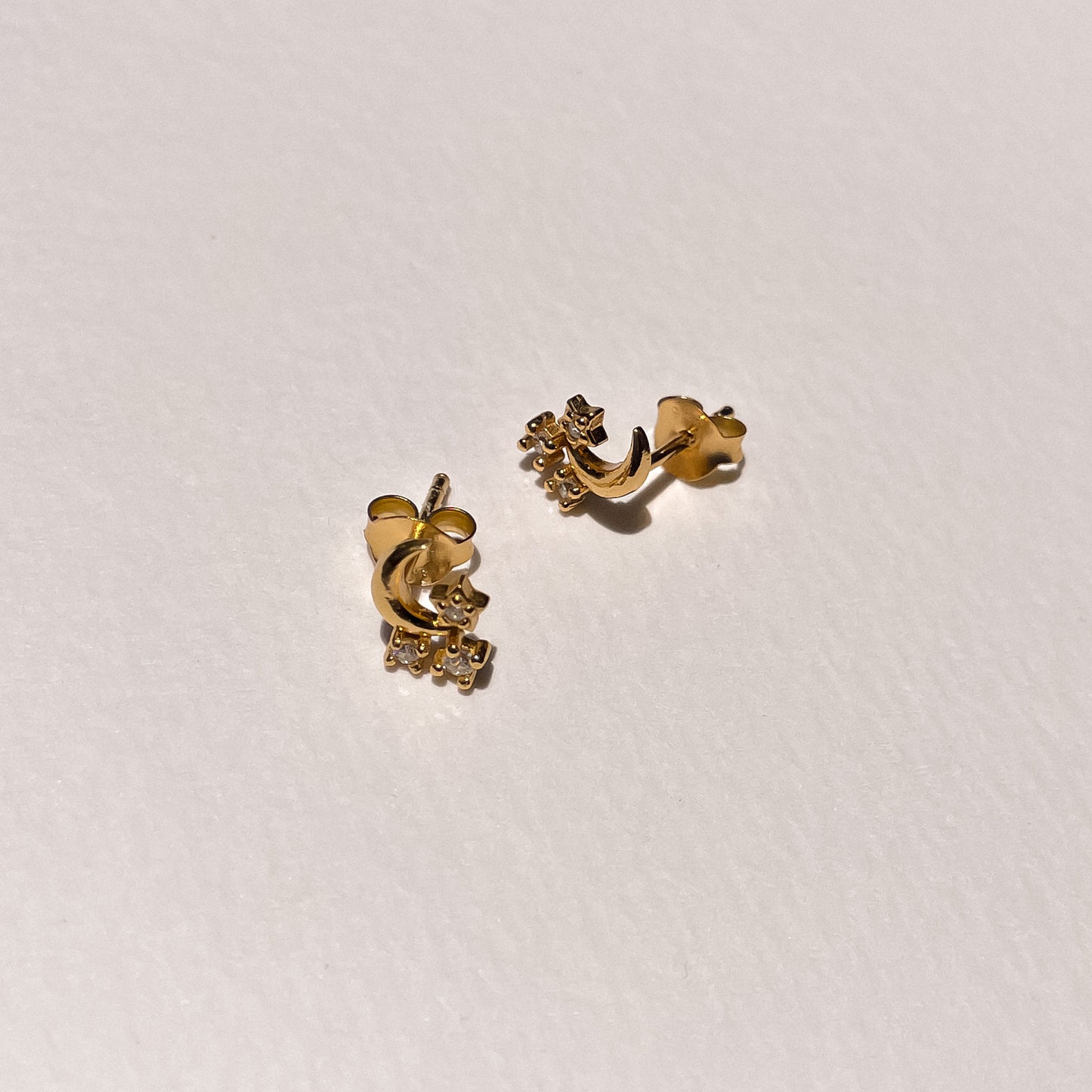 Lynx Studs in Gold & CZ