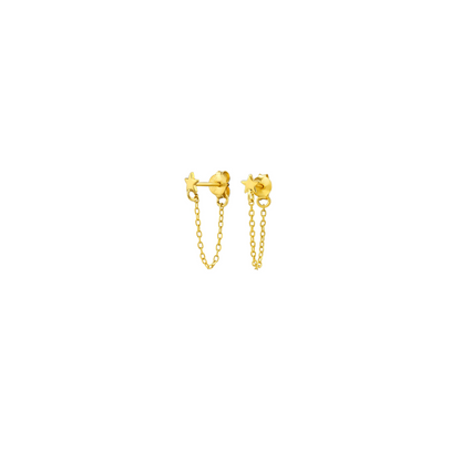 Rachel Gold Chain Drop Studs