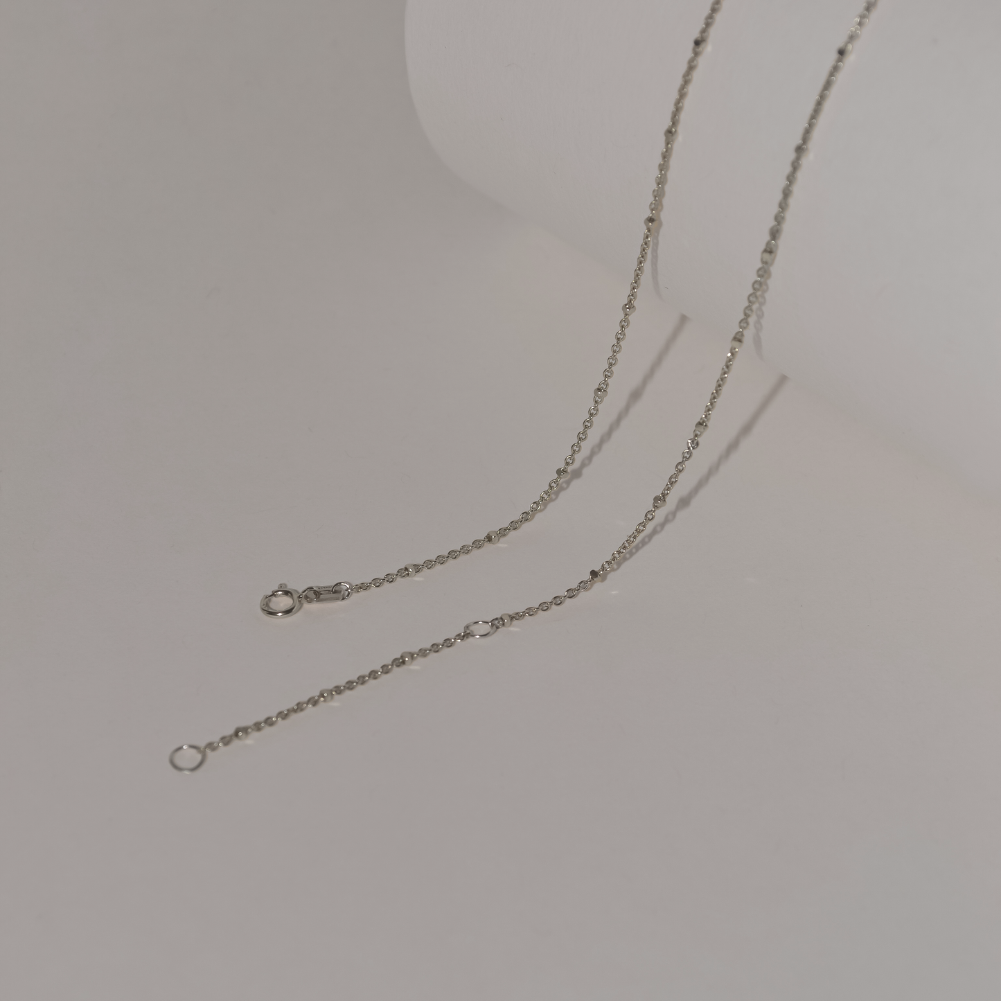 Heart Necklace In Solid 9k White Gold