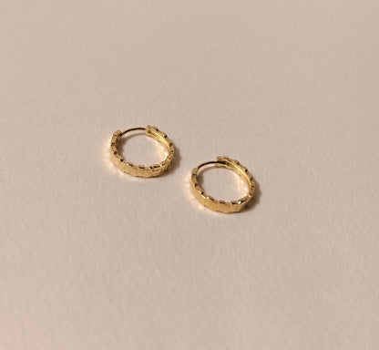 Solid 9k Gold Al Fresco Hoop Earrings