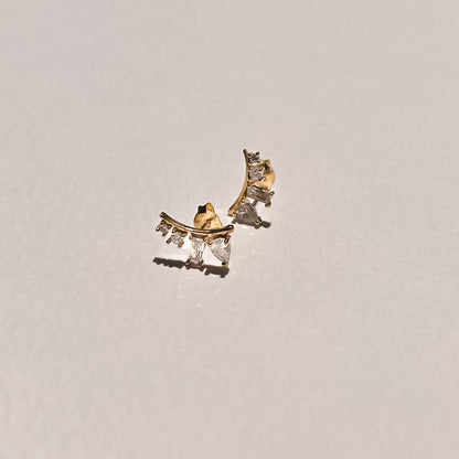 Allegra Studs in Gold & CZ