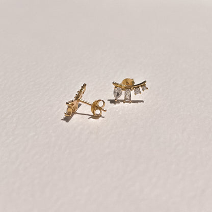 Allegra Studs in Gold & CZ