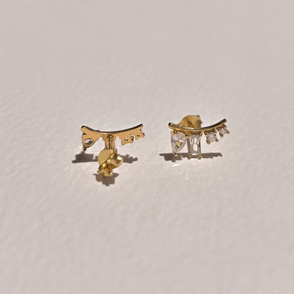 Allegra Studs in Gold & CZ