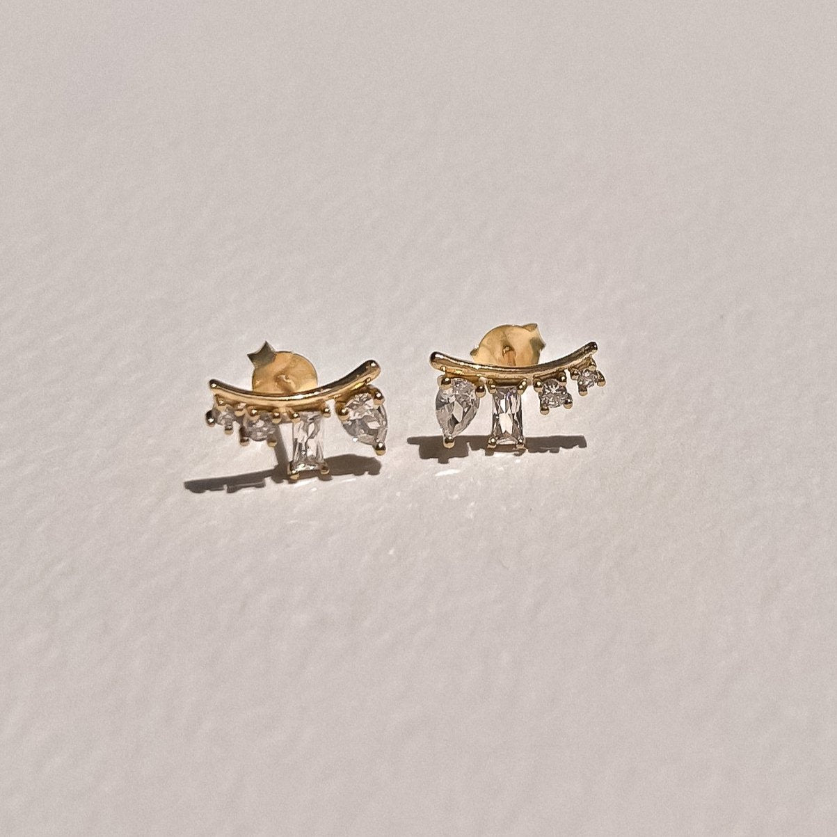 Allegra Studs in Gold & CZ