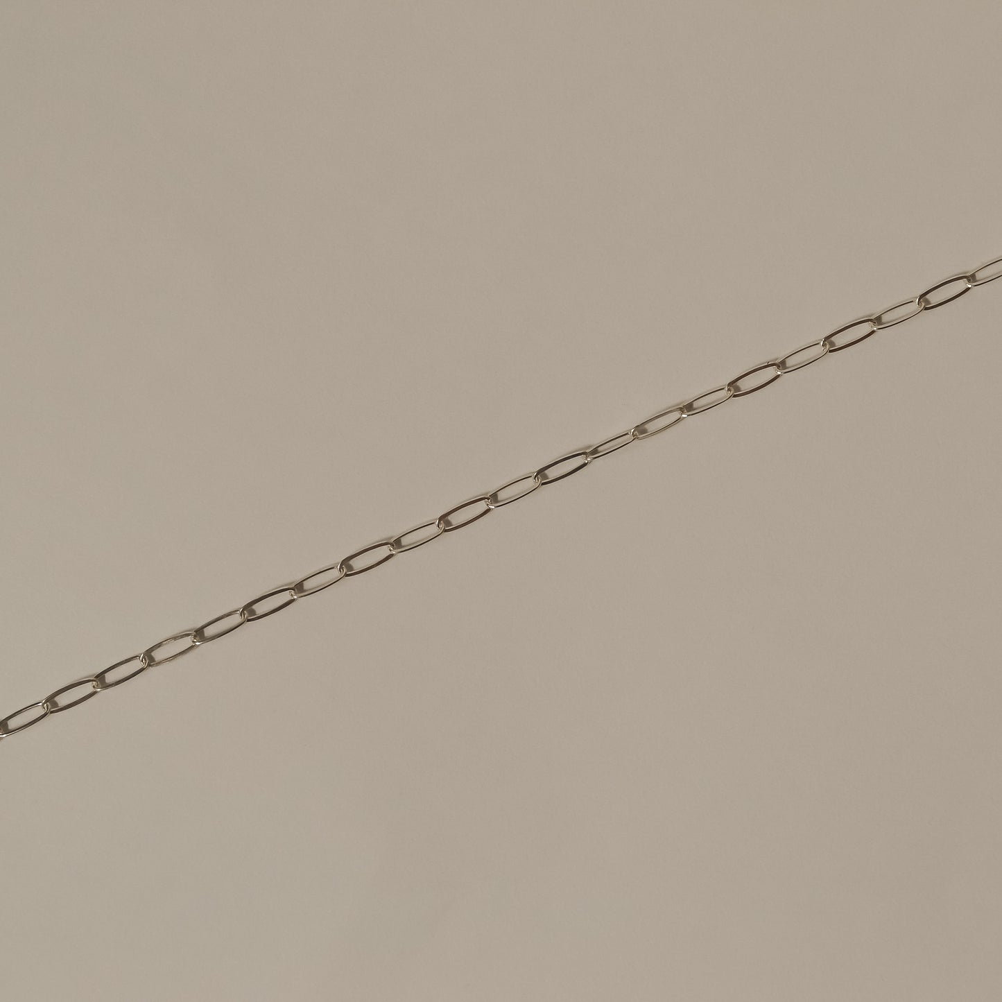 silver paperclip chain necklace, dainty, 