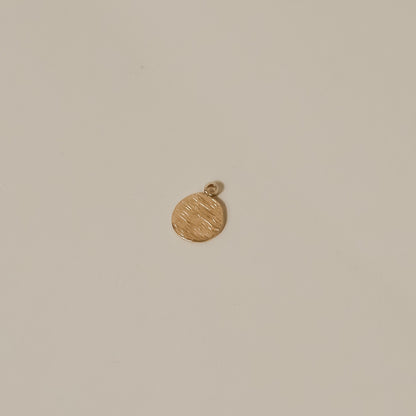 ancient coin tiny charm solid gold 