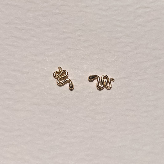 Arizona Snake Gold Studs