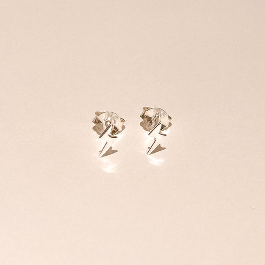 Athena Silver Lightning Studs