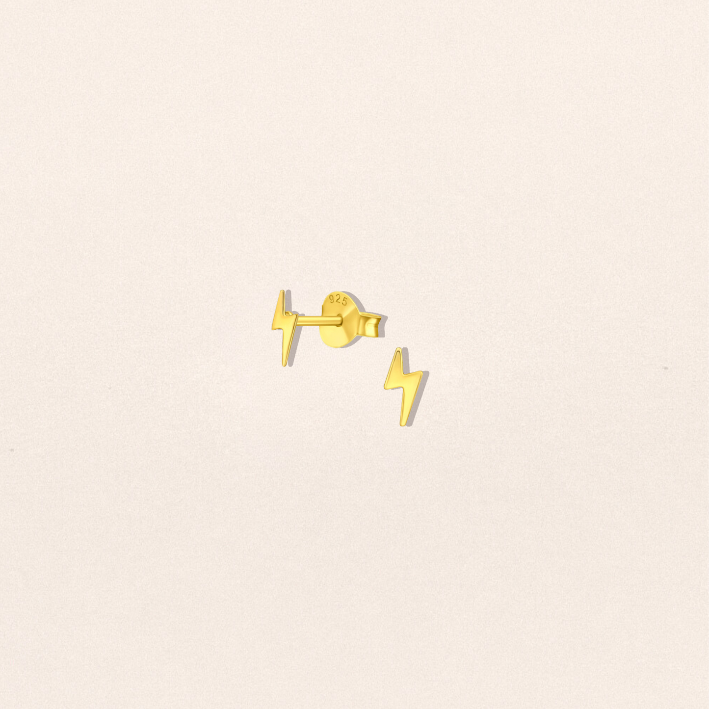 Athena collection gold lightening bold zap stud earrings 