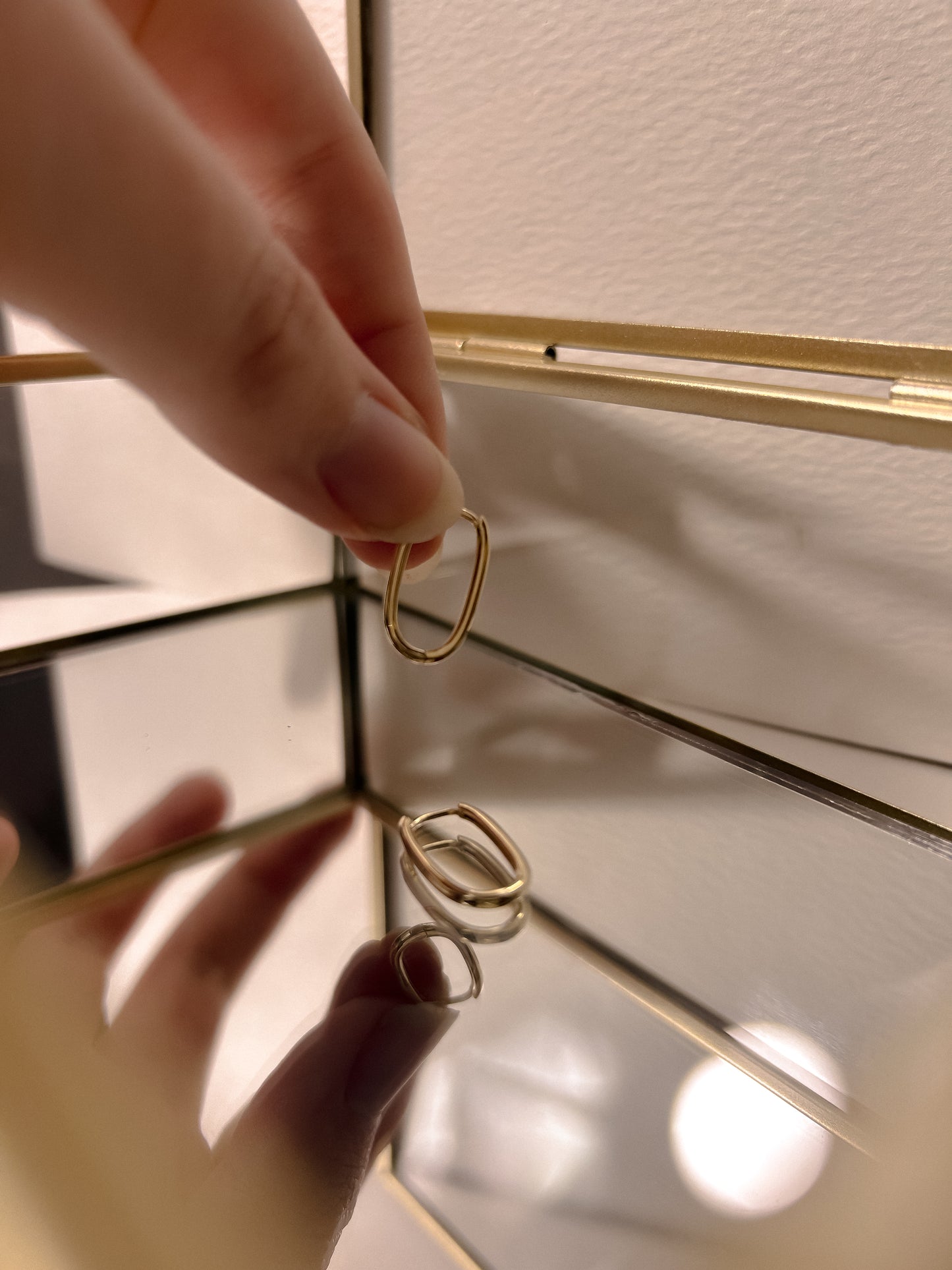 Solid 9k Gold Atticus Paperclip Hoop