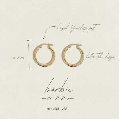 Barbie Solid Gold Hoops