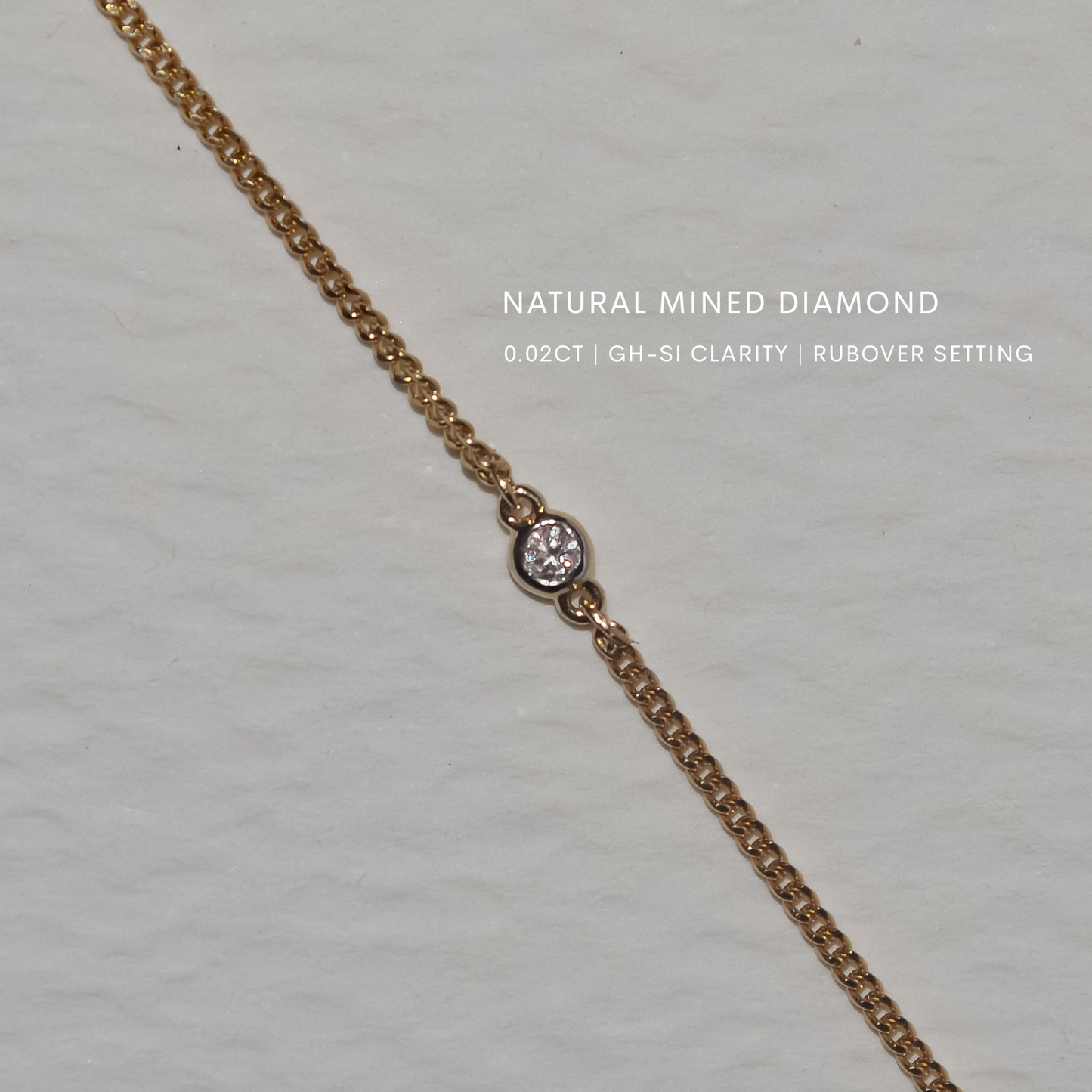 Single Accent Diamond Necklace In Solid 9k Yellow Gold
