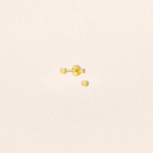 Bianca gold  small dot circle dainty earrings 