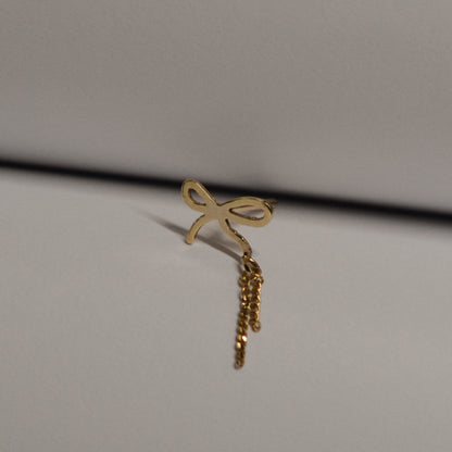 Bow Studs in Solid 9k Yellow Gold