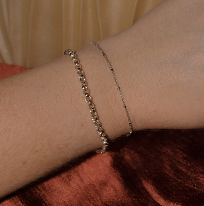 Chunky Rolo Chain Bracelet in Sterling Silver