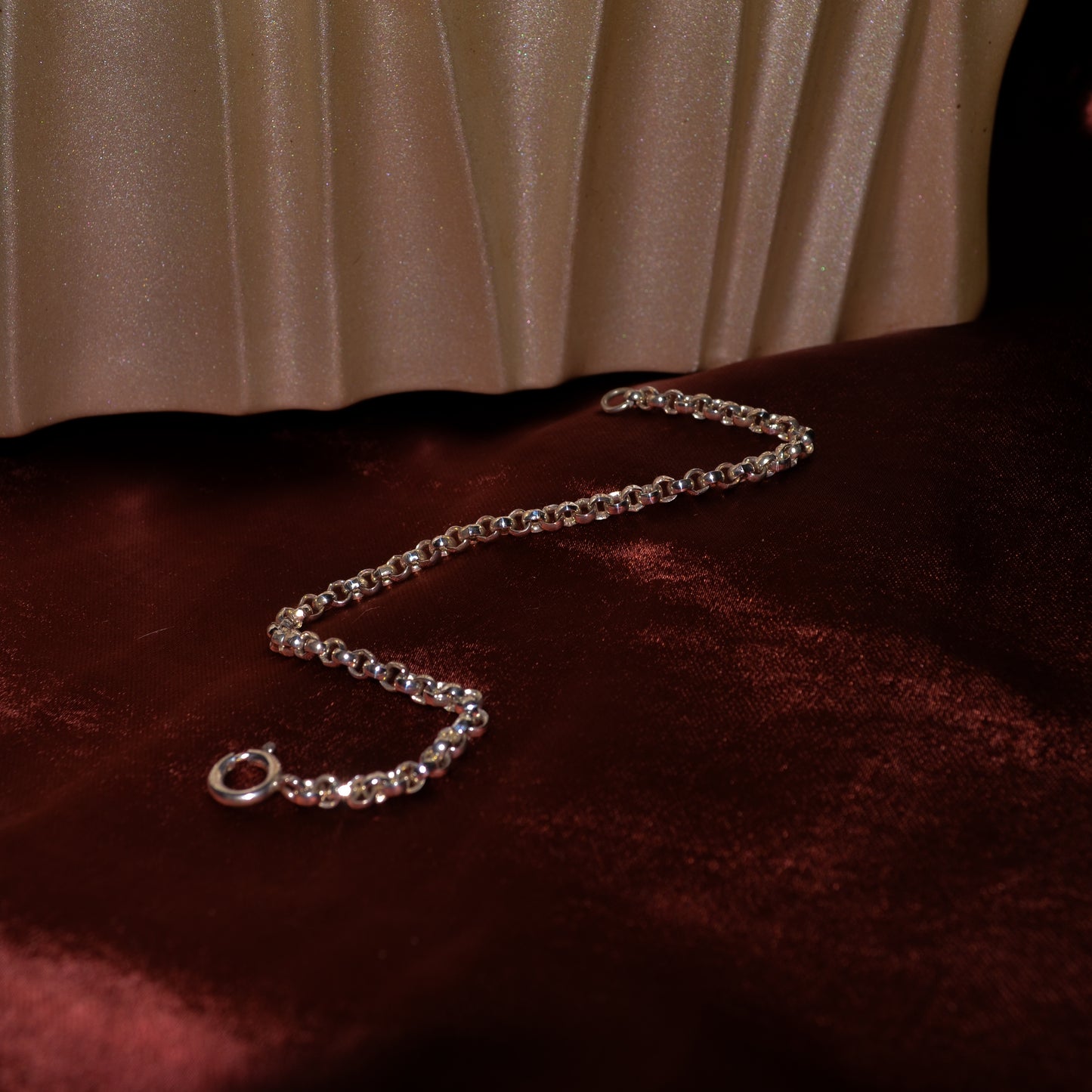 Chunky Rolo Chain Bracelet in Sterling Silver