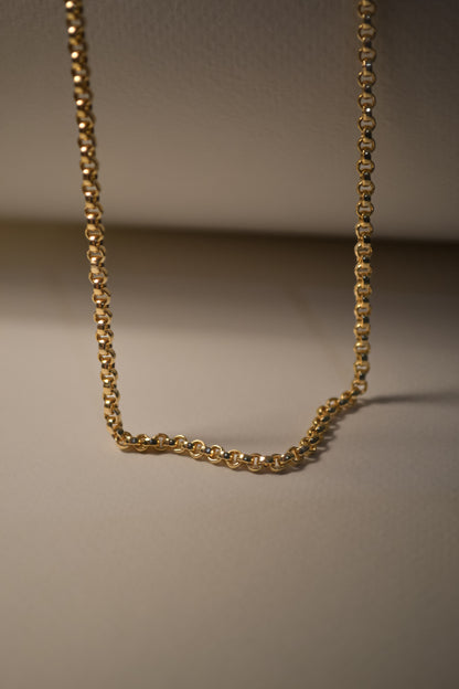 Chunky Rolo Chain Necklace in Gold Filled