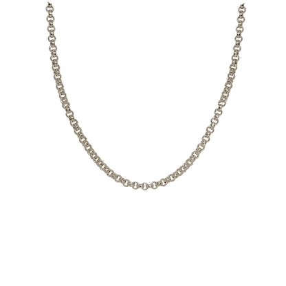 Chunky Rolo Chain Necklace in Sterling Silver