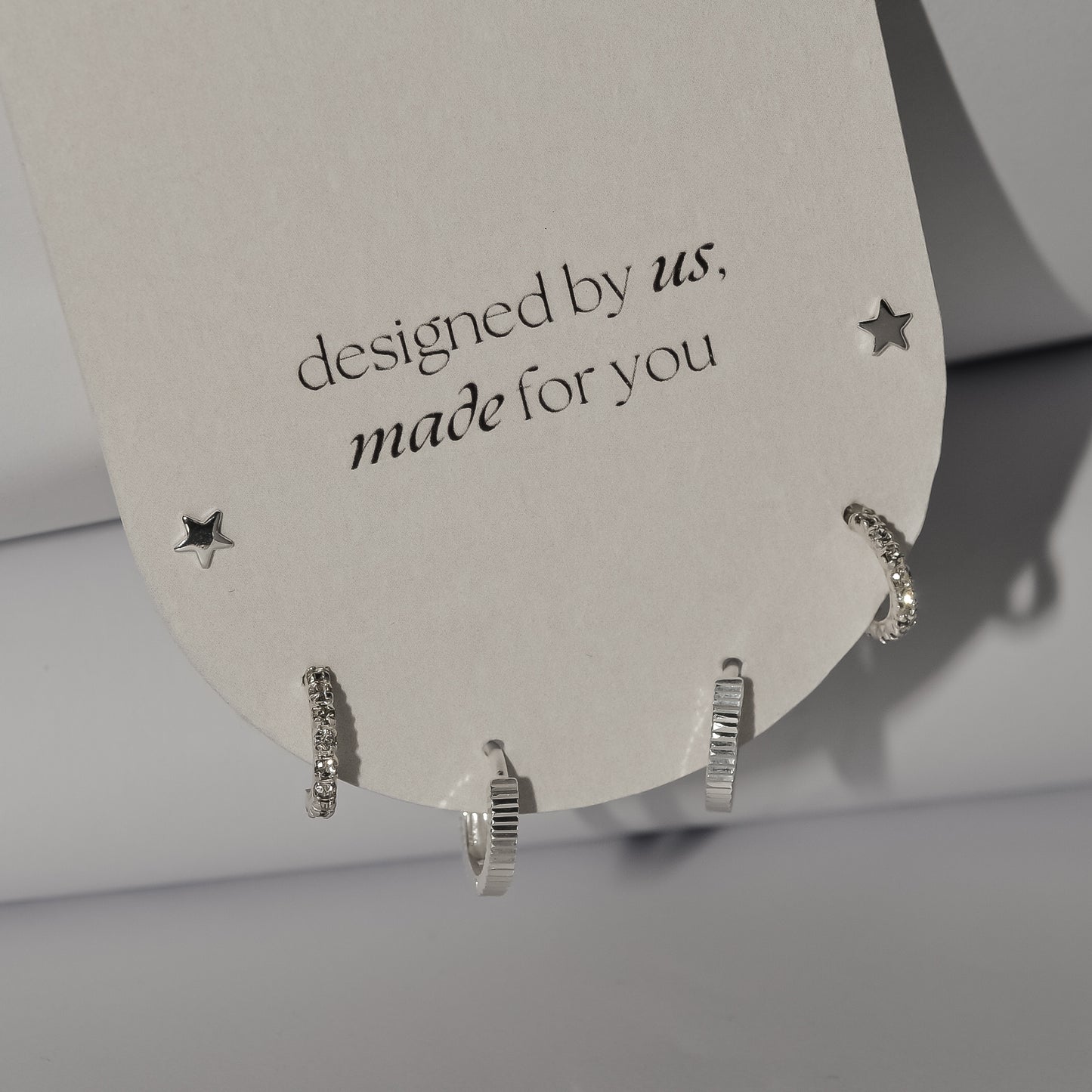 Curated Ear Stack - Modus + Disco Drop + North Star in Sterling Silver
