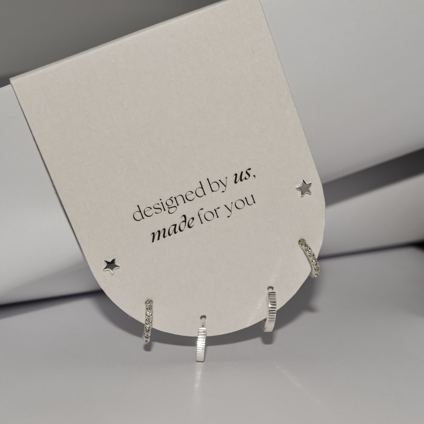 Curated Ear Stack - Modus + Disco Drop + North Star in Sterling Silver