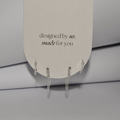 Curated Ear Stack: Nexus + Lune in Sterling Silver