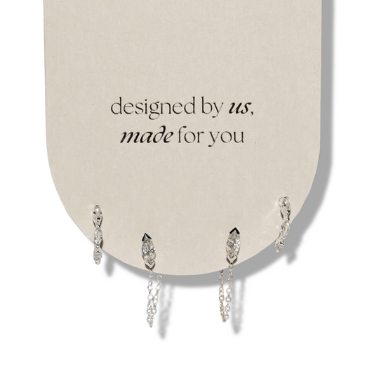 Curated Ear Stack: Nexus + Lune in Sterling Silver