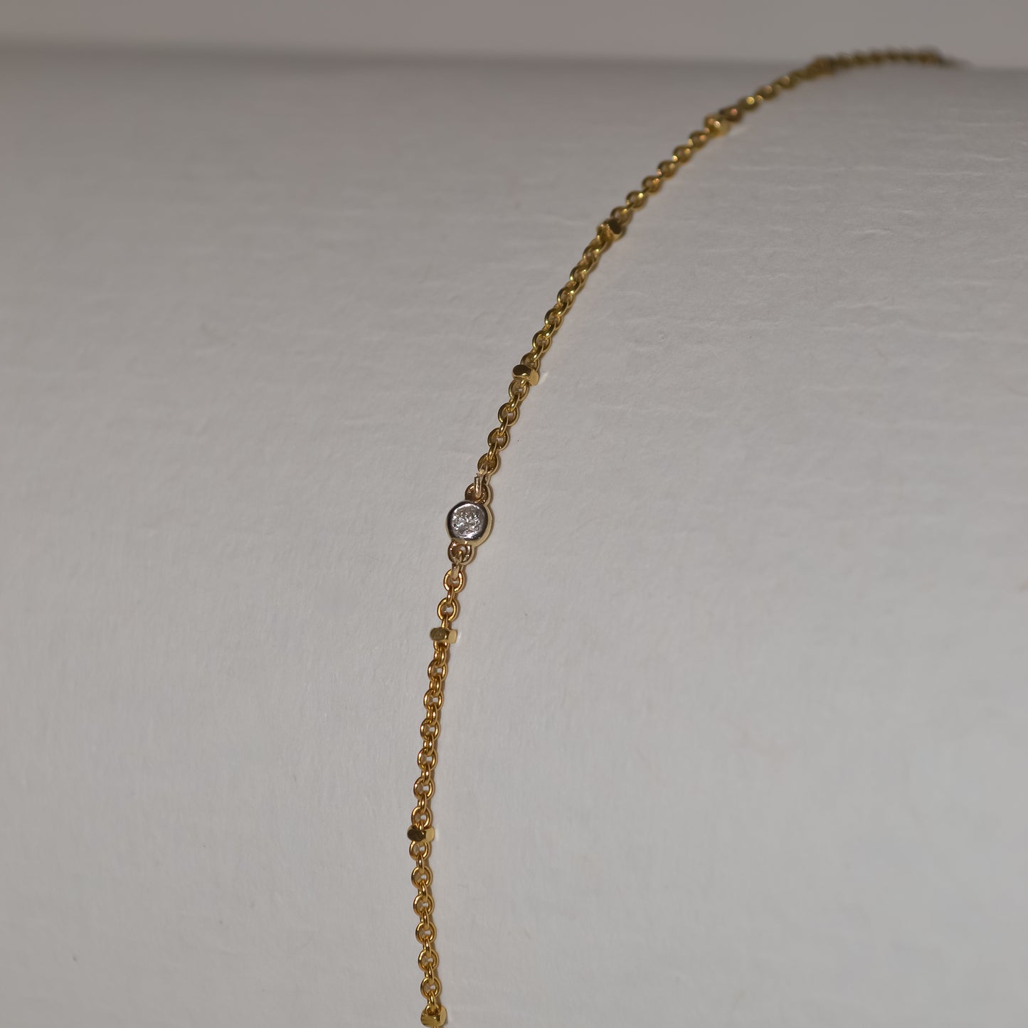 Single Accent Diamond Bracelet In Solid 9k Yellow Gold
