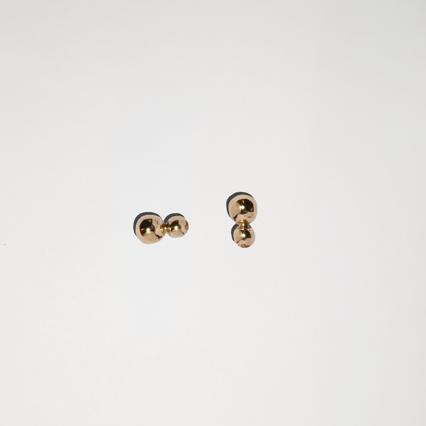 Classic Ball Studs -  Dos Studs in 9k Solid Gold