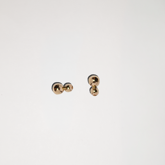 Classic Ball Studs -  Dos Studs in 9k Solid Gold