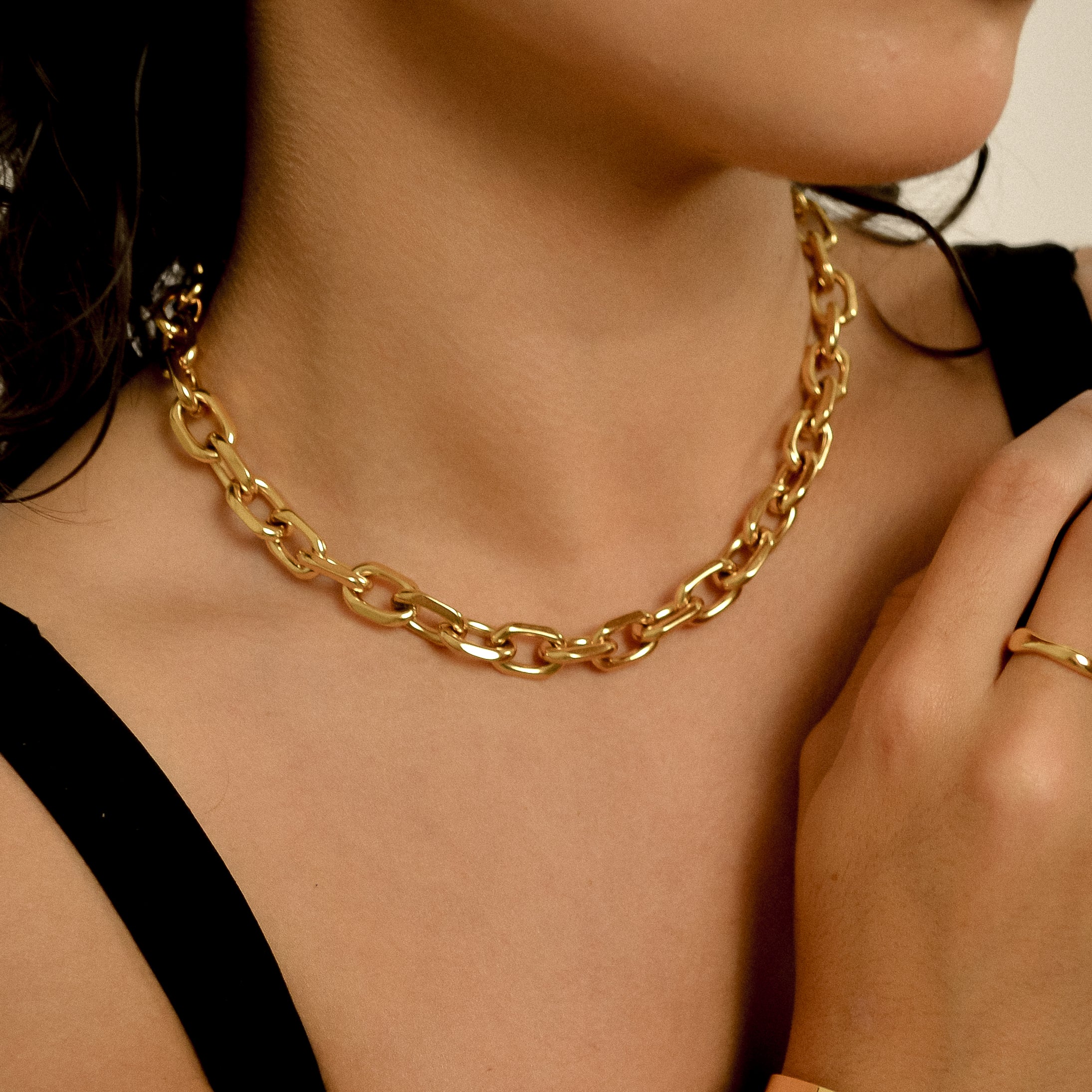 Chunky Gold Miami Cuban Chain Necklace-thick Chunky Chain-double Layer  Cuban Chain-round Spring Lock Clasp-unique Design-gift for Her - Etsy