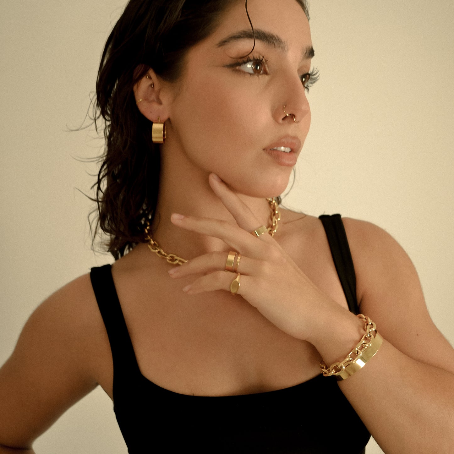 Fated Chunky Gold Hoops