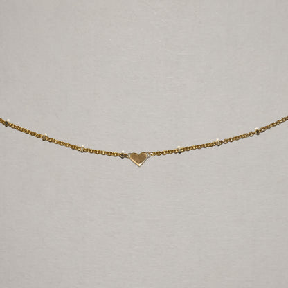 Heart Necklace In Solid 9k Yellow Gold