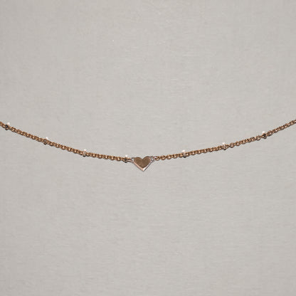 Heart Necklace In Solid 9k Rose Gold