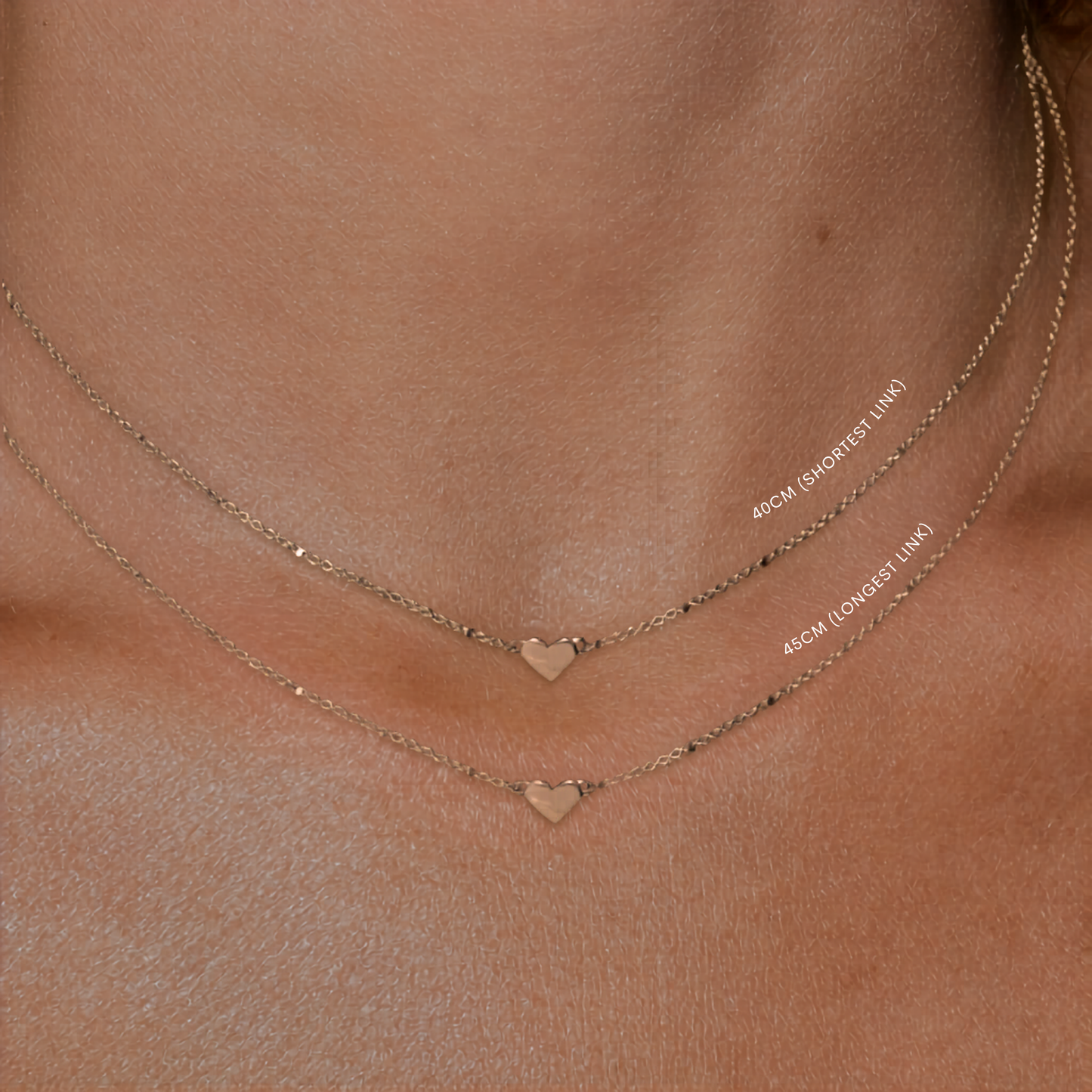 Heart Necklace In Solid 9k Rose Gold