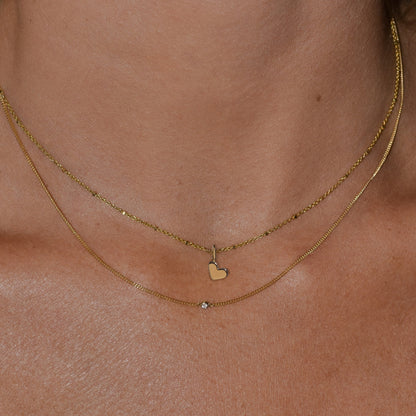 Heart Pendant in Solid 9k Yellow Gold