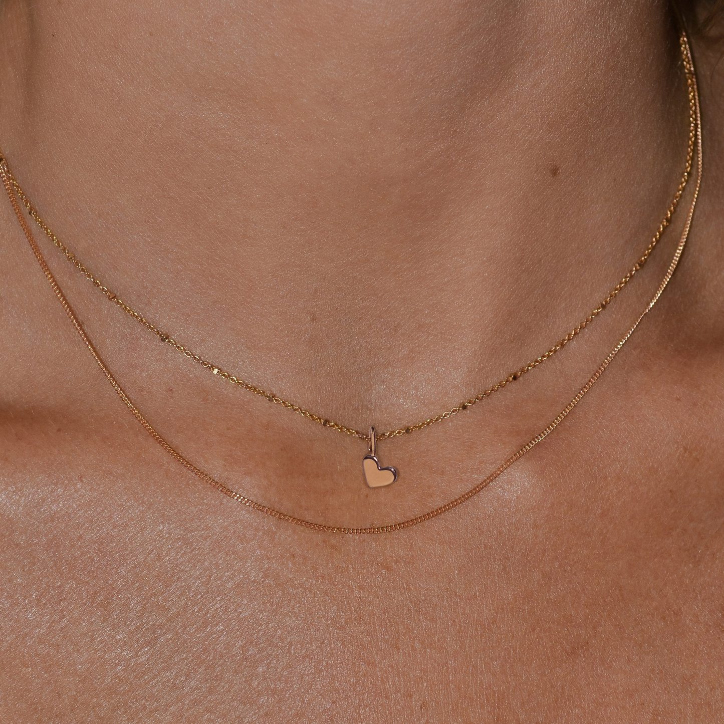 Heart Pendant in Solid 9k Rose Gold