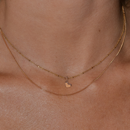 Heart Pendant in Solid 9k Rose Gold