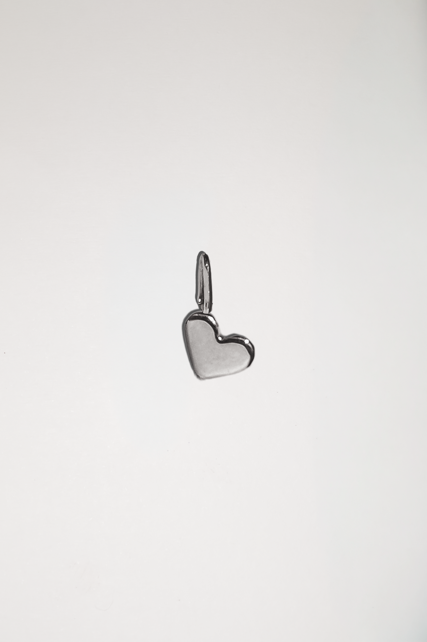 Heart Pendant in Solid 9k White Gold